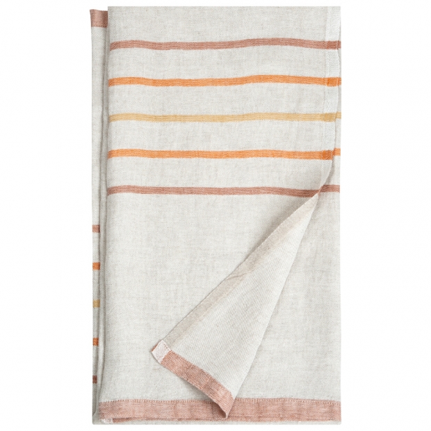 Linen towel Virta, linen-brown-rust