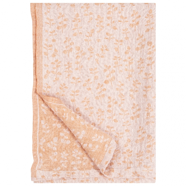 Linen tablecloth / blanket Meirami 150x260, pink-cinnamon