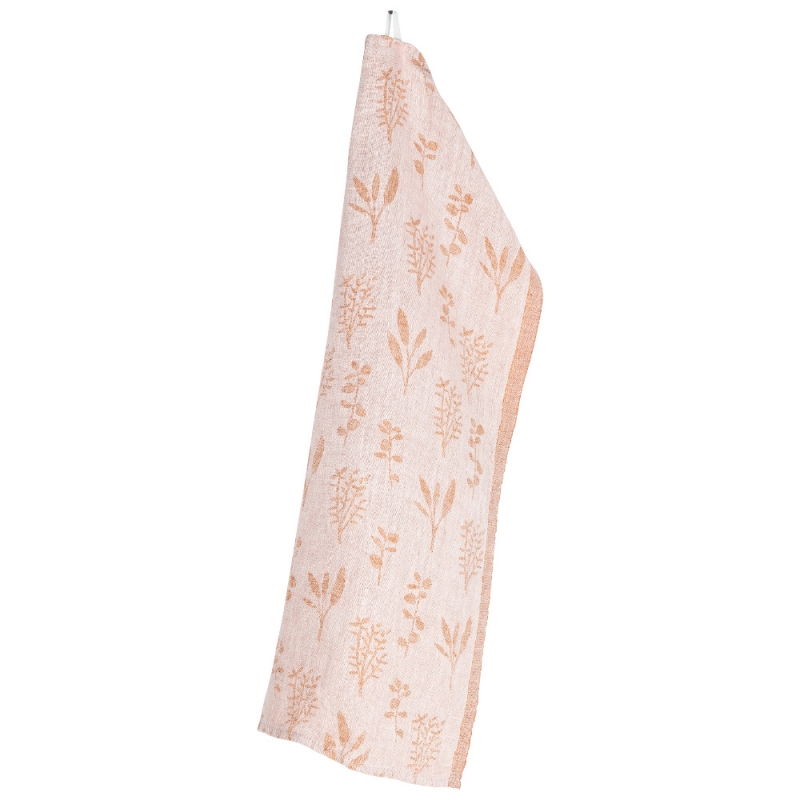 Linen towel Salvia 48x70, rose-cinnamon