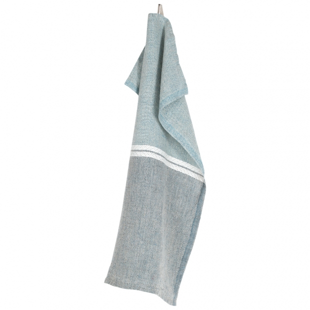 Linen tea towel Venla 46x70, melange blue-white