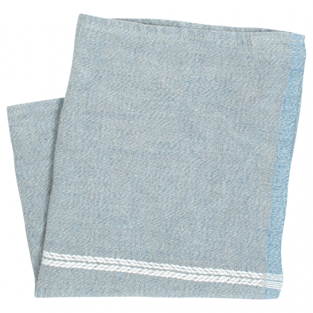 Linen napkin Venla 46x46, melange blue-white