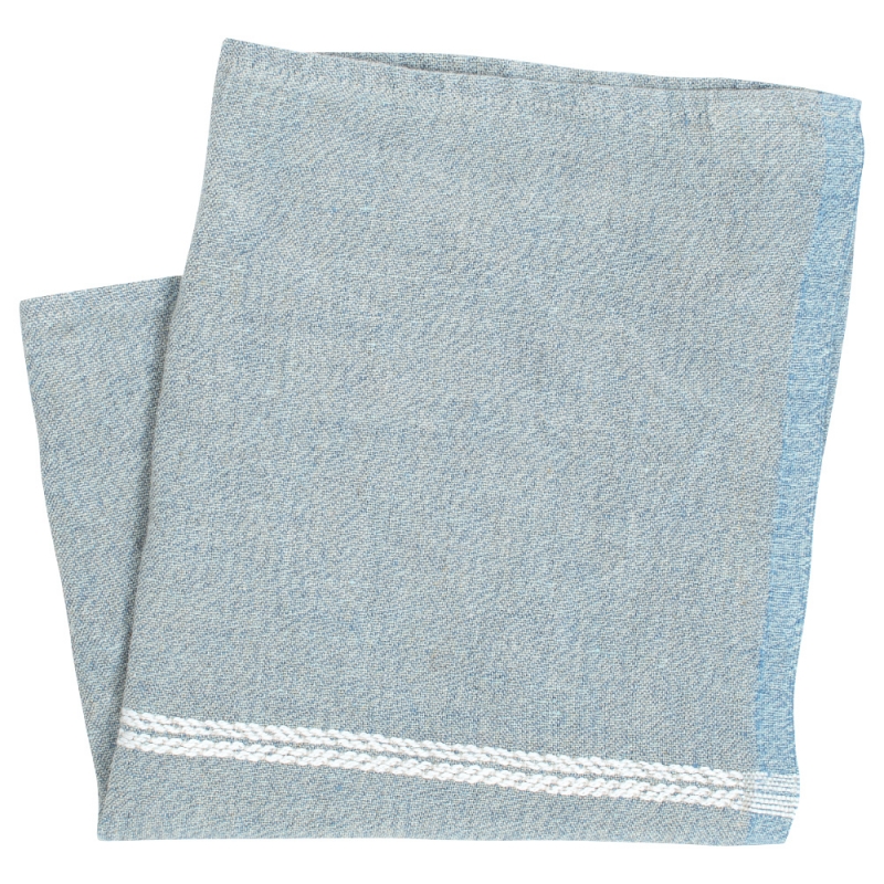 Linen napkin Venla 46x46, melange blue-white