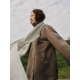Linen scarf Lempi, melange green