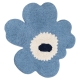 Unikko bath mat 73x74, blue