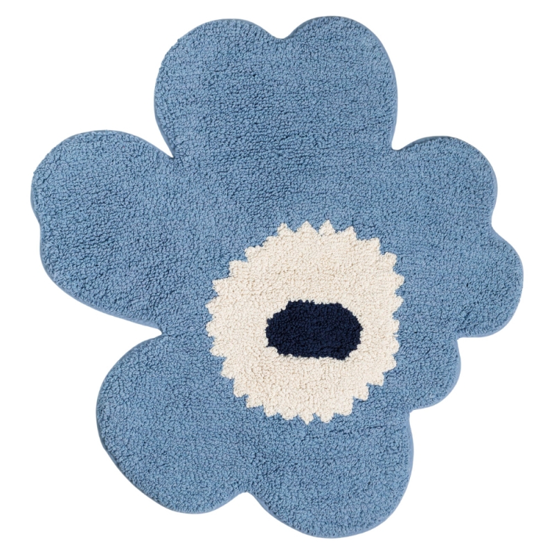 Unikko bath mat 73x74, blue