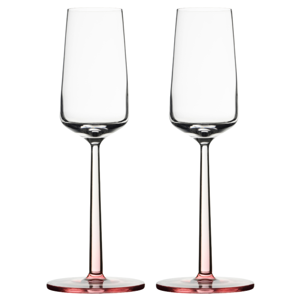 Poháre na šampaňské Essence 0,21l, 2ks / ružové