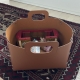 Kätkö storage basket, leather / brown