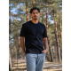Merino wool T-shirt, short sleeve / black