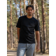 Merino wool T-shirt, short sleeve / black