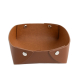 Rove genuine leather storage tray, small / brown