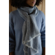 Linen scarf Lempi, melange blue
