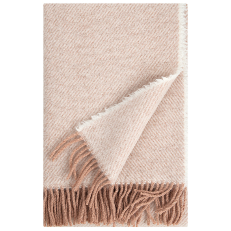 Wool blanket Ilo 130x200, powder / Finnsheep