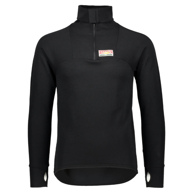 Outdoor merino wool T-shirt, long sleeve / black