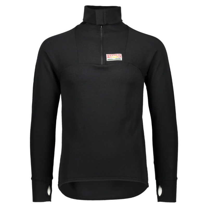 Outdoor merino wool T-shirt, long sleeve / black