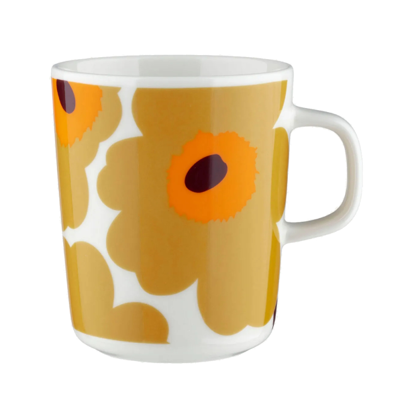 Oiva Unikko mug 0.25l, beige-orange