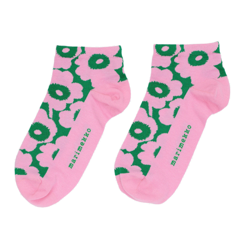 Sneaker socks Rasu Unikko, green-pink