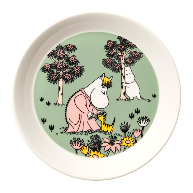 Moomin Loving care Plate 19cm, green