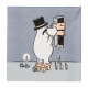 Servítky Moominpappa 33x33cm, 20ks / sivé