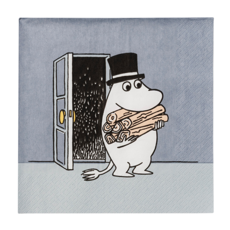 Servítky Moominpappa 33x33cm, 20ks / sivé