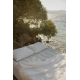 Linen bedding Ilta 230x220, white
