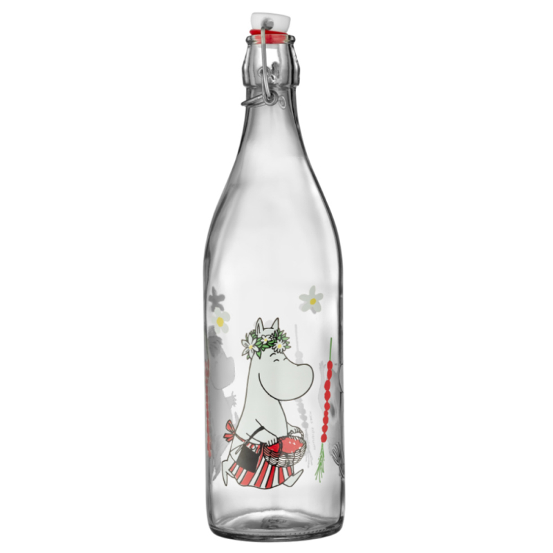 Skleněná lahev Moomin Wild Strawberries 1l