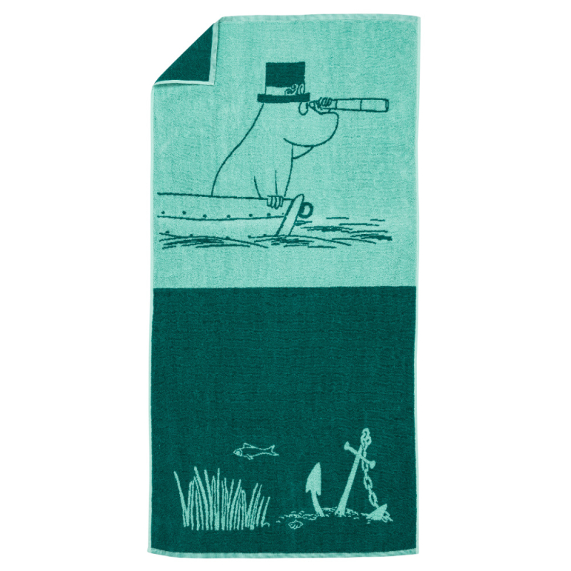 Ručník Moominpappa 70x140, modrozelený