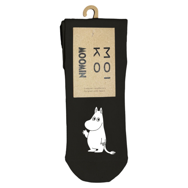 Moomin Hello there socks, black