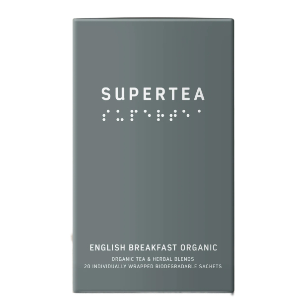 Bio čierny čaj English Breakfast SUPERTEA, 20 sáčkov