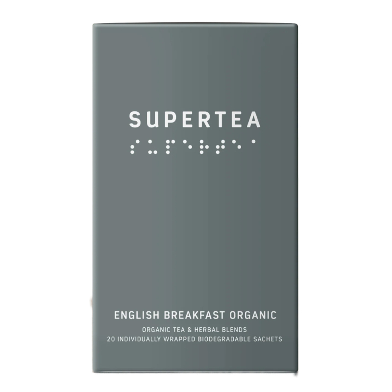 Organic black tea English Breakfast SUPERTEA, 20 bags