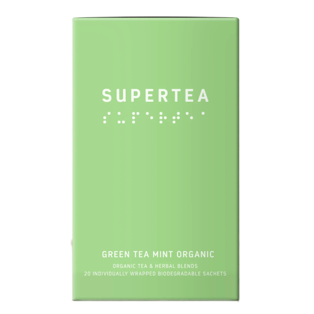 Bio zelený čaj Green Tea Mint SUPERTEA, 20 sáčkov