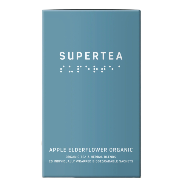 Bio zelený čaj Apple Elderflower SUPERTEA, 20 sáčkov