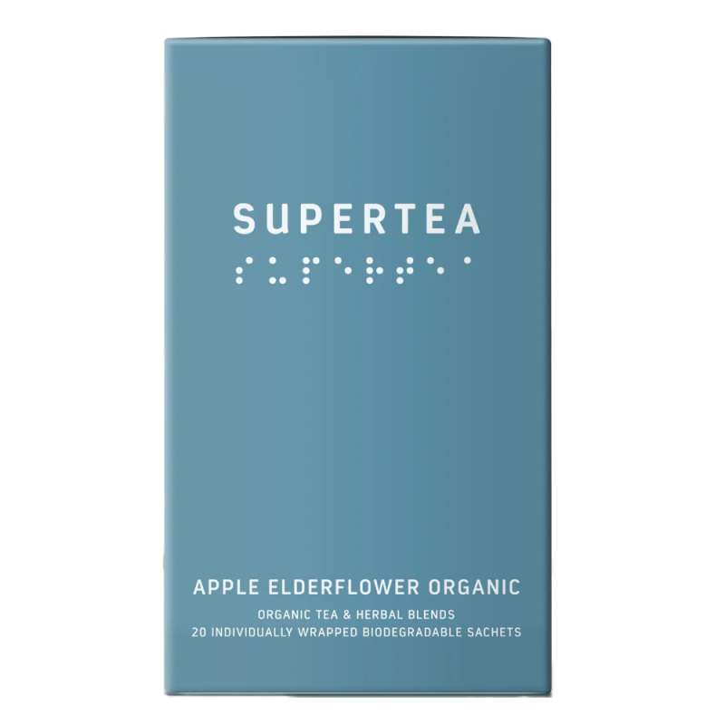 Organic Green Tea Apple Elderflower SUPERTEA, 20 bags