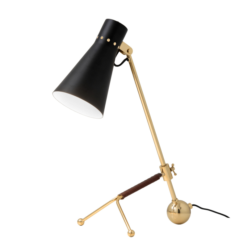 Tapio table lamp, brass / black