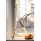 Tapio table lamp, brass / white