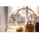 Tapio table lamp, brass / white