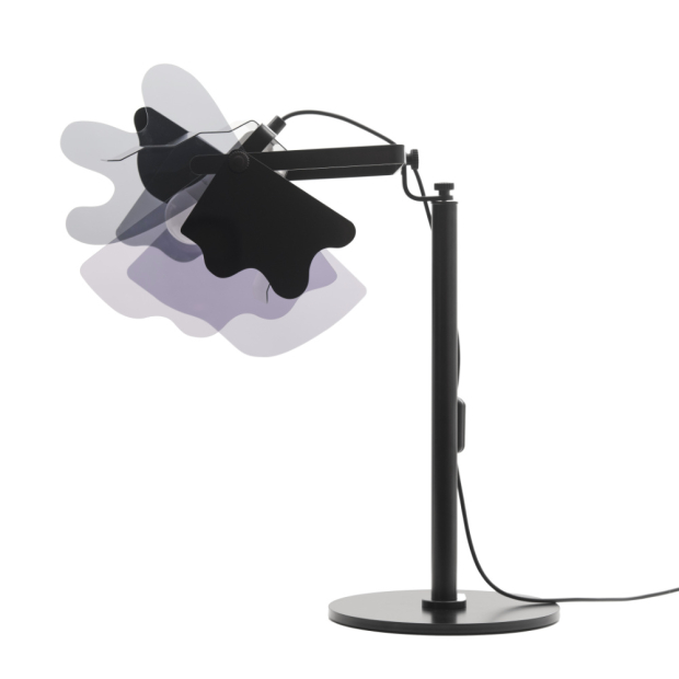 Stolná lampa Perhonen, čierna
