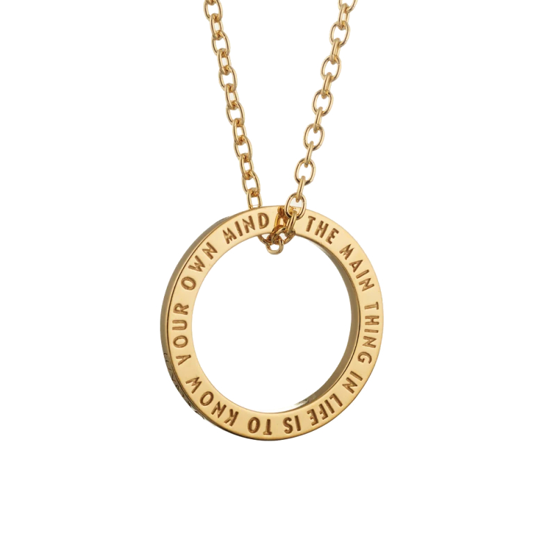 Snufkin Quote necklace / gold-plated silver