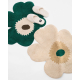 Unikko bath mat 73x74, hay-sand-emerald