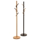 Naula standing coat rack, oak / black hooks