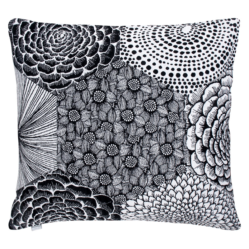 Ruut cushion cover 50x50, black-white