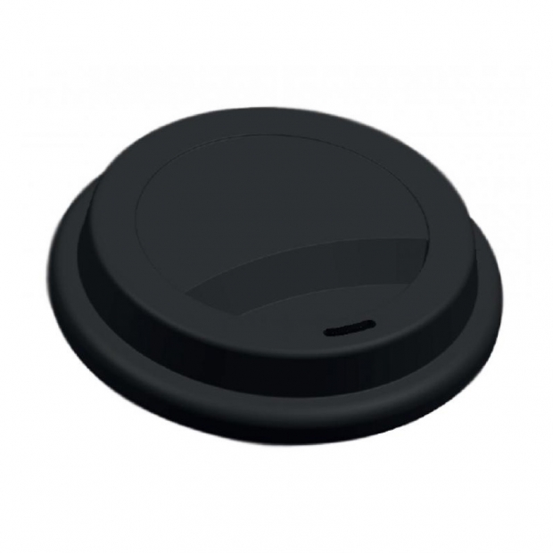 Silikonové viečko na kávu, čierne