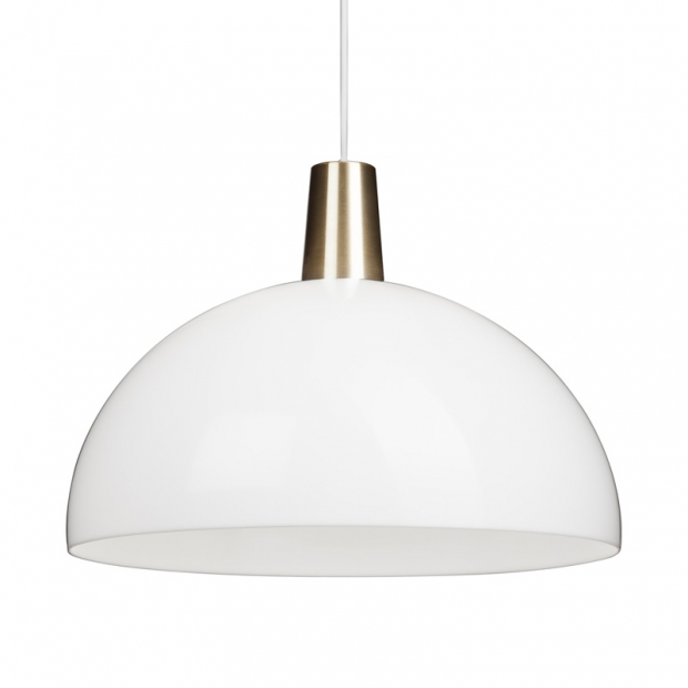 Hanging lamp Kupoli, white-brass