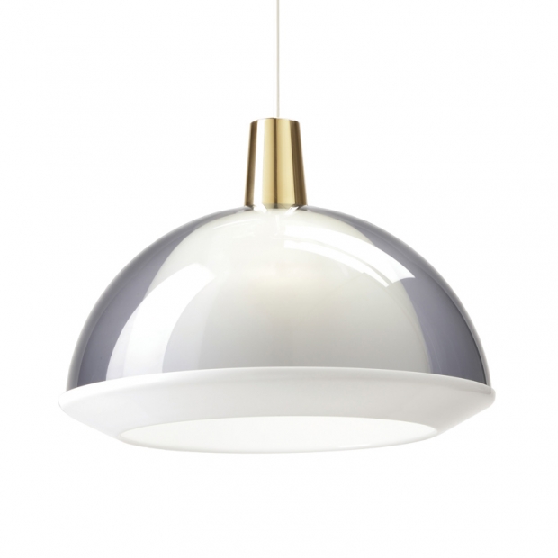 Závěsná lampa Kuplat 400, šedá