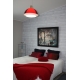 Hanging lamp Kuplat 400, red