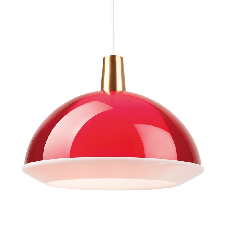 Hanging lamp Kuplat 400, red