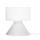 Concrete table lamp, white