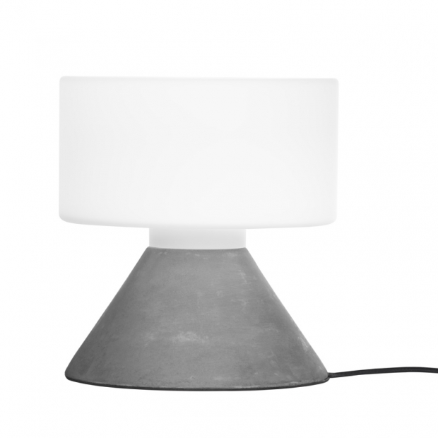 Concrete table lamp, grey