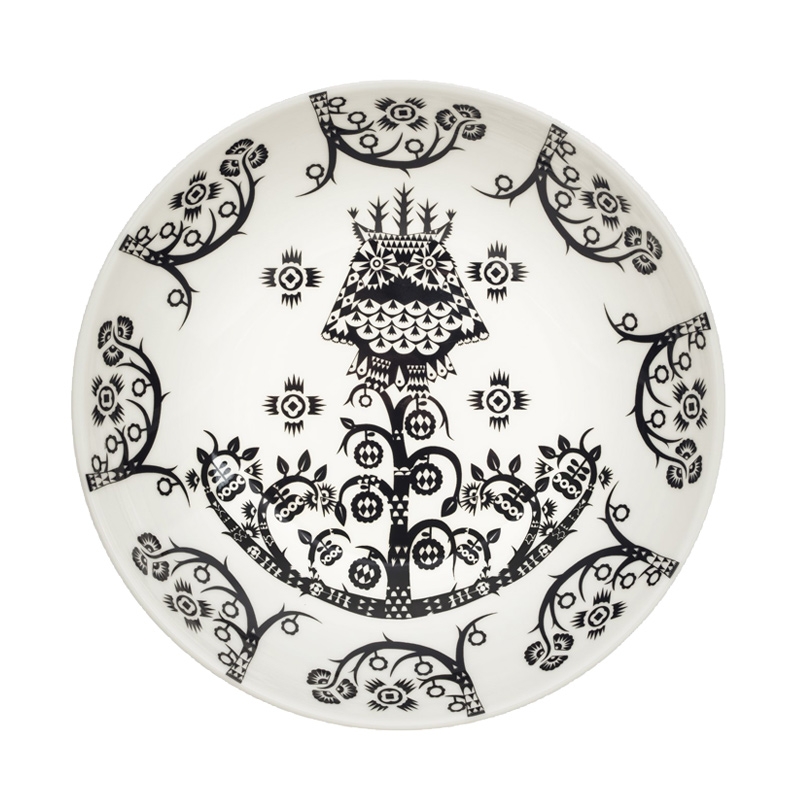 Deep plate Taika deco 20cm, black
