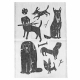 Dog and Cat Towel 46x70, white-black