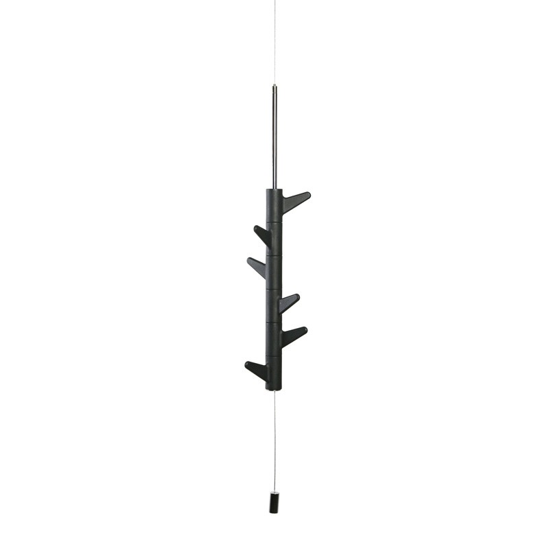 Wall-mounted coat rack Oka, 6 hooks / black